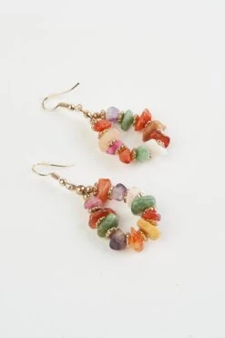 Multicolour Stone Earrings 10 Multicolour Stone Earrings -Blue Illusion bie com13.101256