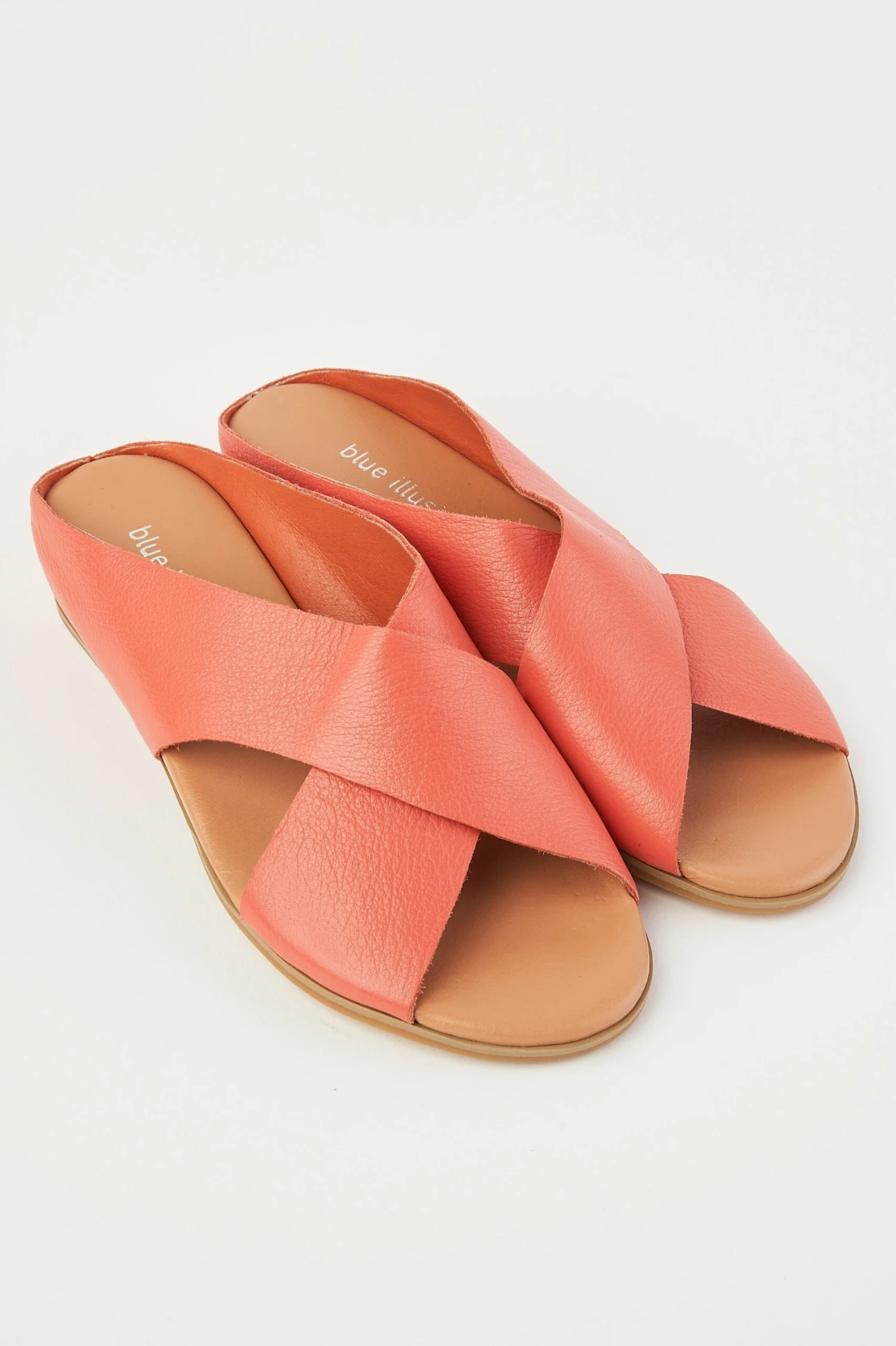 Harli Coral Cross Strap Flat 3 Harli Coral Cross Strap Flat