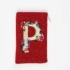 P Beaded Cosmetic Bag