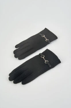 Black Wool Blend Glove