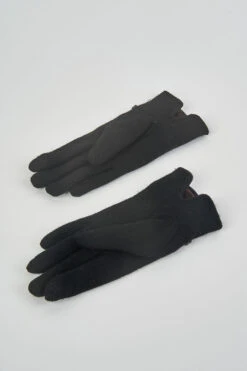 Black Wool Blend Glove 7 Black Wool Blend Glove -Blue Illusion blackwoolblendglove00002 edit
