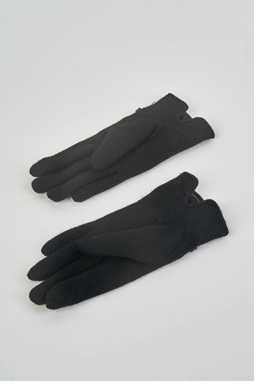 Black Wool Blend Glove 5 Black Wool Blend Glove - Image 3