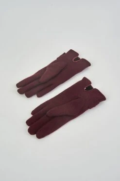 Bow Trim Wool Blend Glove -Blue Illusion bowtrim00001 edit