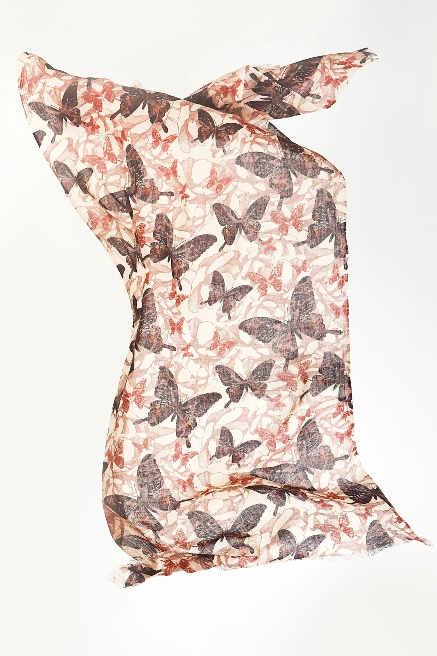 Butterfly Print Scarf 3 Butterfly Print Scarf