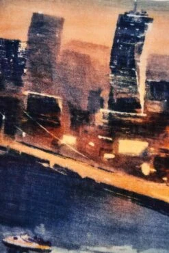 City Scape Print Scarf 7 City Scape Print Scarf -Blue Illusion cityscape00002