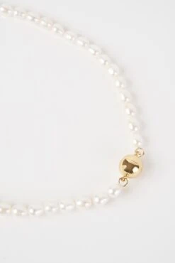 Classic Pearl Choker Necklace -Blue Illusion classicpearlchokernl00003