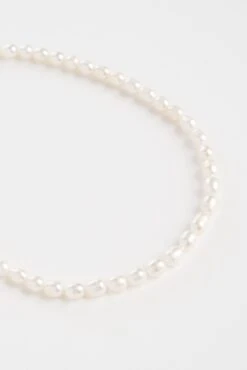 Classic Pearl Choker Necklace -Blue Illusion classicpearlchokernl00004