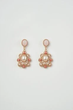 Coral Drop Earrings