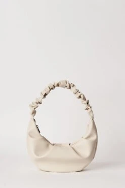 Croissant Leather Handbag -Blue Illusion croissantbag00003