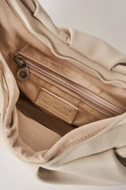 Croissant Leather Handbag -Blue Illusion croissantbag00004