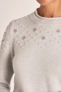 Embroidered Wool Jumper -Blue Illusion embroidedwooljumperdetail7251edit