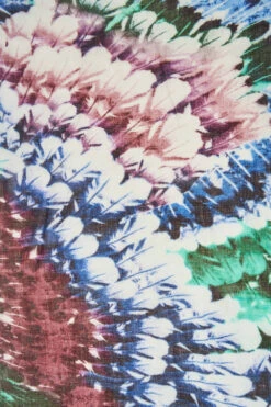Feather Print Scarf -Blue Illusion featherprint00001 2