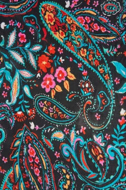 Floral Paisley Print Scarf -Blue Illusion floralpaisley00001 2