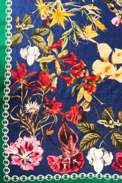 Floral Silk Square Scarf -Blue Illusion floralsilksquarescarf3195 edit