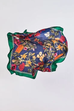 Floral Silk Square Scarf