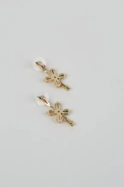 Flower Drop Earrings -Blue Illusion flower00002