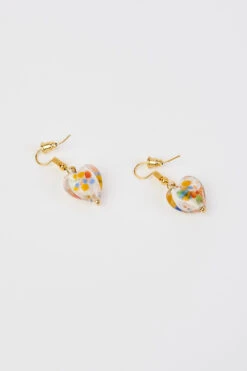 Glass Heart Earring -Blue Illusion glassheart00001 2