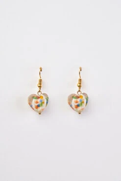 Glass Heart Earring