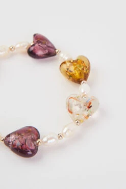 Glass Heart Bracelet -Blue Illusion glassheartnlandbracelet00009 2