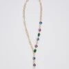 Glass Stone And Pearl Necklace -Blue Illusion glassstoneandpearl00001 2