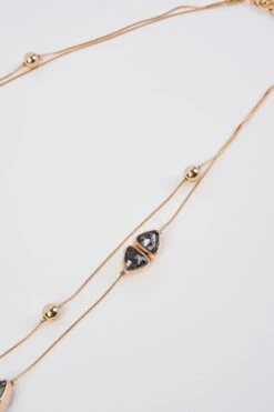 Glass Stone Necklace -Blue Illusion glassstonenl00003 2