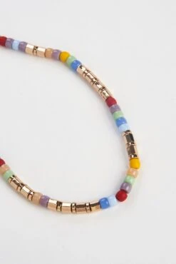 Golden Beaded Necklace -Blue Illusion goldenbeaded2