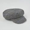 Houndstooth Baker Boy Cap -Blue Illusion houndstooth00001 edit