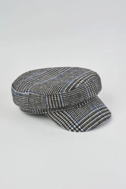 Houndstooth Baker Boy Cap