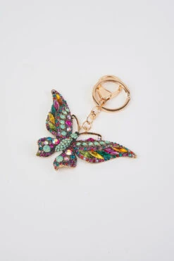 Jewelled Butterfly Keychain -Blue Illusion jewelledbutterflykeychain00003 2