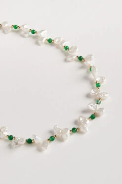 Keshi Pearl Necklace -Blue Illusion keshipearlnecklacenl2975 edit