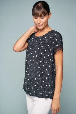 Lace Trim Jersey T-Shirt