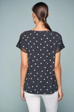 Lace Trim Jersey T-Shirt -Blue Illusion lacetrimjerseyt shirt7304217edit