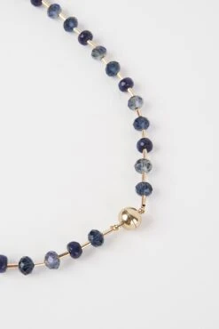 Lavender Beaded Choker -Blue Illusion lavenderbeadednl00003