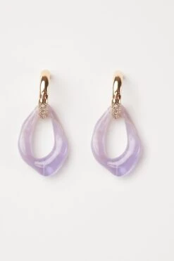 Lavender Dual Hoop Earrings