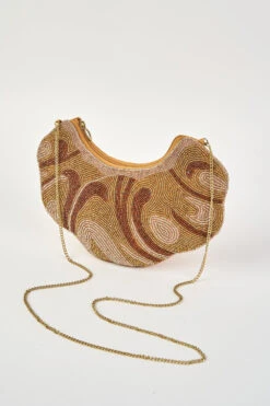 Le Croissant Beaded Purse -Blue Illusion le.croissant00002 2