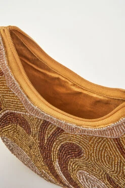 Le Croissant Beaded Purse -Blue Illusion le.croissant00008 2