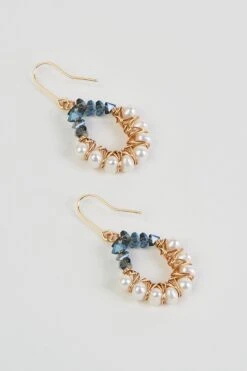 Luna Pearl Earrings -Blue Illusion luna00001