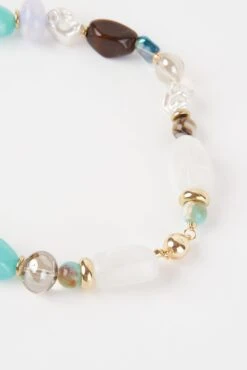 Beaded Collar Necklace -Blue Illusion multibeadbraceletandcollar00004