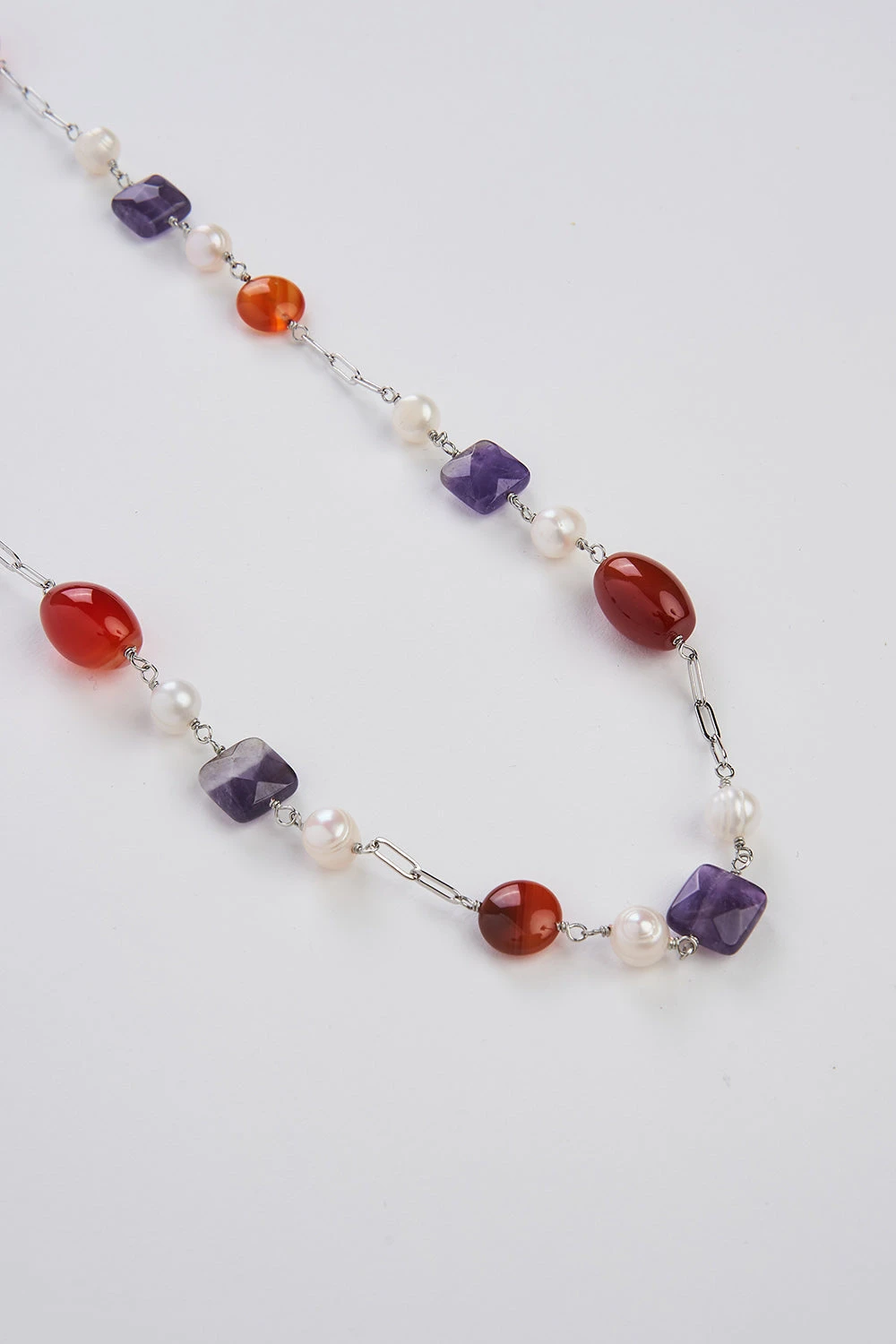 Multi Stone Link Necklace 5 Multi Stone Link Necklace - Image 3