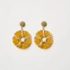 Mustard Fray Earrings -Blue Illusion mustardstrawearrings00001