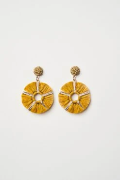 Mustard Fray Earrings