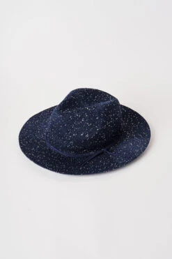 Navy Shimmer Weave Fedora