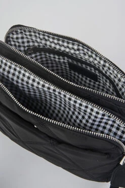 Black Noele Crossbody Bag -Blue Illusion noelenylon00016 edit