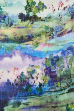 Painterly Landscape Scarf -Blue Illusion painterly00004 web