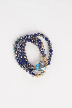 Painterly Glass Bead Bracelet Set