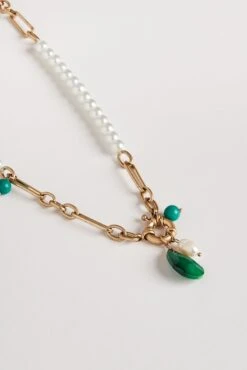 Pearl Charm Necklace 7 Pearl Charm Necklace -Blue Illusion pearlcharmnl2993