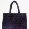 Quilted Velvet Tote -Blue Illusion quitedvelvert 2