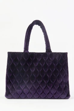 Quilted Velvet Tote