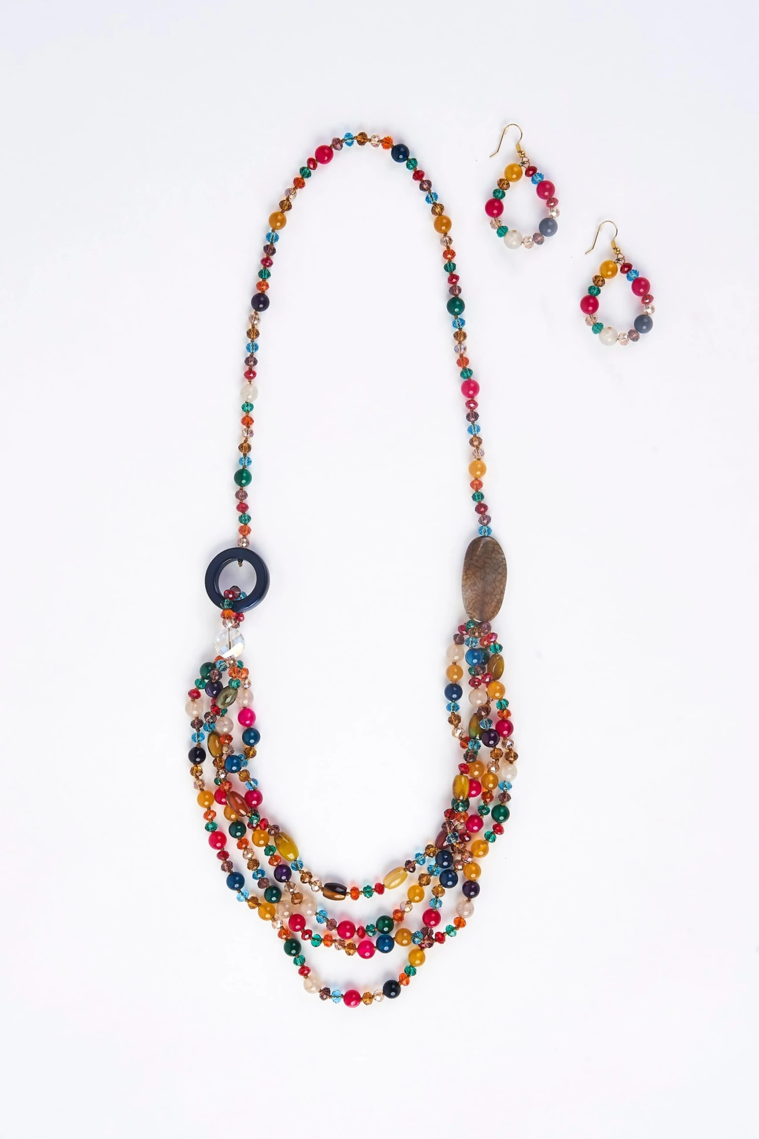 Rainbow Multistrand Necklace 5 Rainbow Multistrand Necklace - Image 3