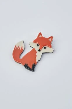 Resin Fox Brooch